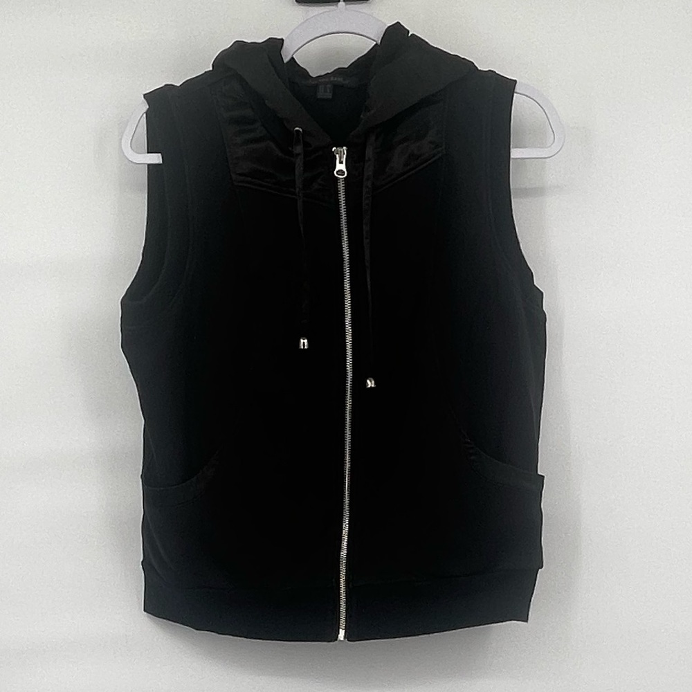 Katherine Barclay black zip up vest